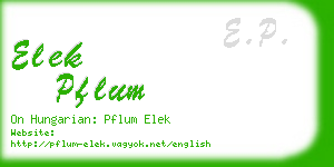 elek pflum business card